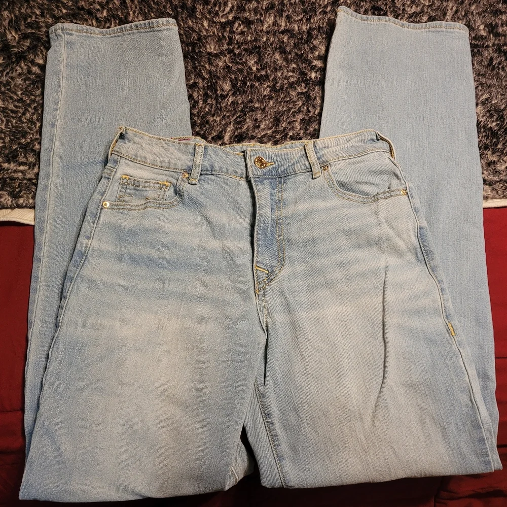 True Religion Light Blue Straight/wide Leg Jeans - Picture 4 of 5